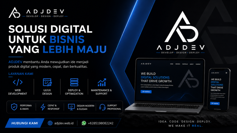Mengenal ADJDEV: Solusi Website, Hosting, dan Layanan Digital dalam Satu Platform