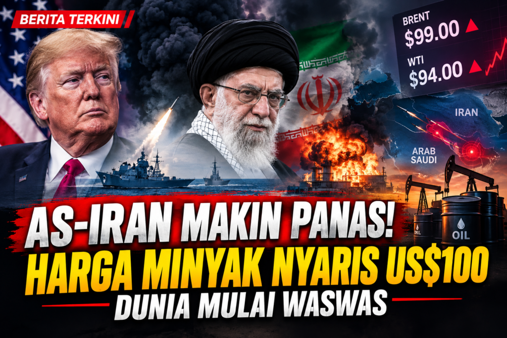 AS-Iran Kembali Memanas, Harga Minyak Mendekati US$100 dan Dunia Kembali Cemas