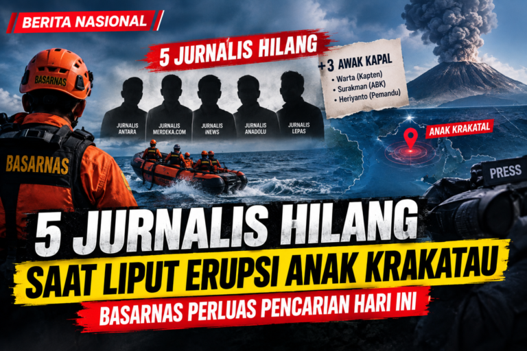 5 Jurnalis Hilang Saat Liput Erupsi Anak Krakatau, Basarnas Perluas Pencarian Hari Ini