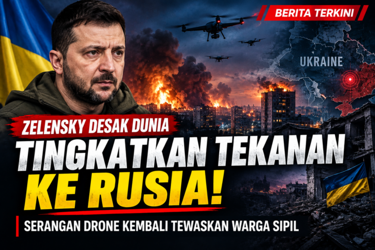 Zelensky Desak Dunia Tingkatkan Tekanan ke Rusia Usai Serangan Drone Kembali Tewaskan Warga Sipil