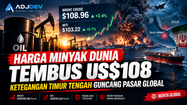 Harga Minyak Dunia Tembus US$108, Ketegangan Timur Tengah Mulai Tekan Pasar Global